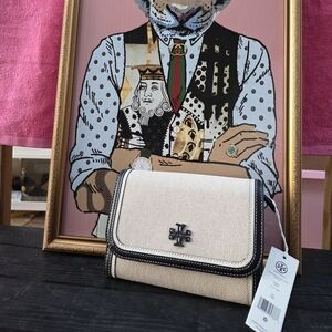 Tory Burch Beige and Black Crossbody Bag